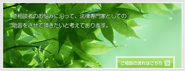 ご相談者のお悩みに沿って、法律専門家としての助言をさせて頂きたいと考えております。